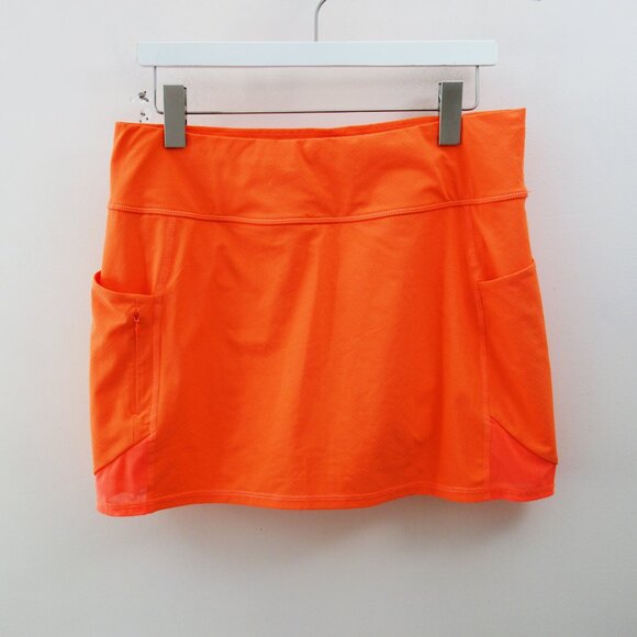 Athleta Action Dobby Skort Orange Athletic Golf Tennis Skirt 14.5" (M) NWOT! - Picture 4 of 13